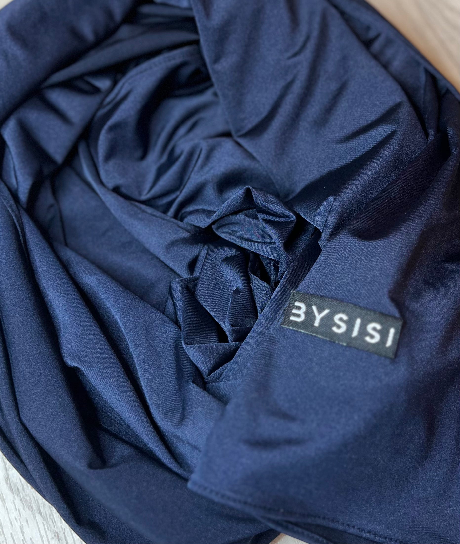 Satin Jersey in Navy - BYSISI