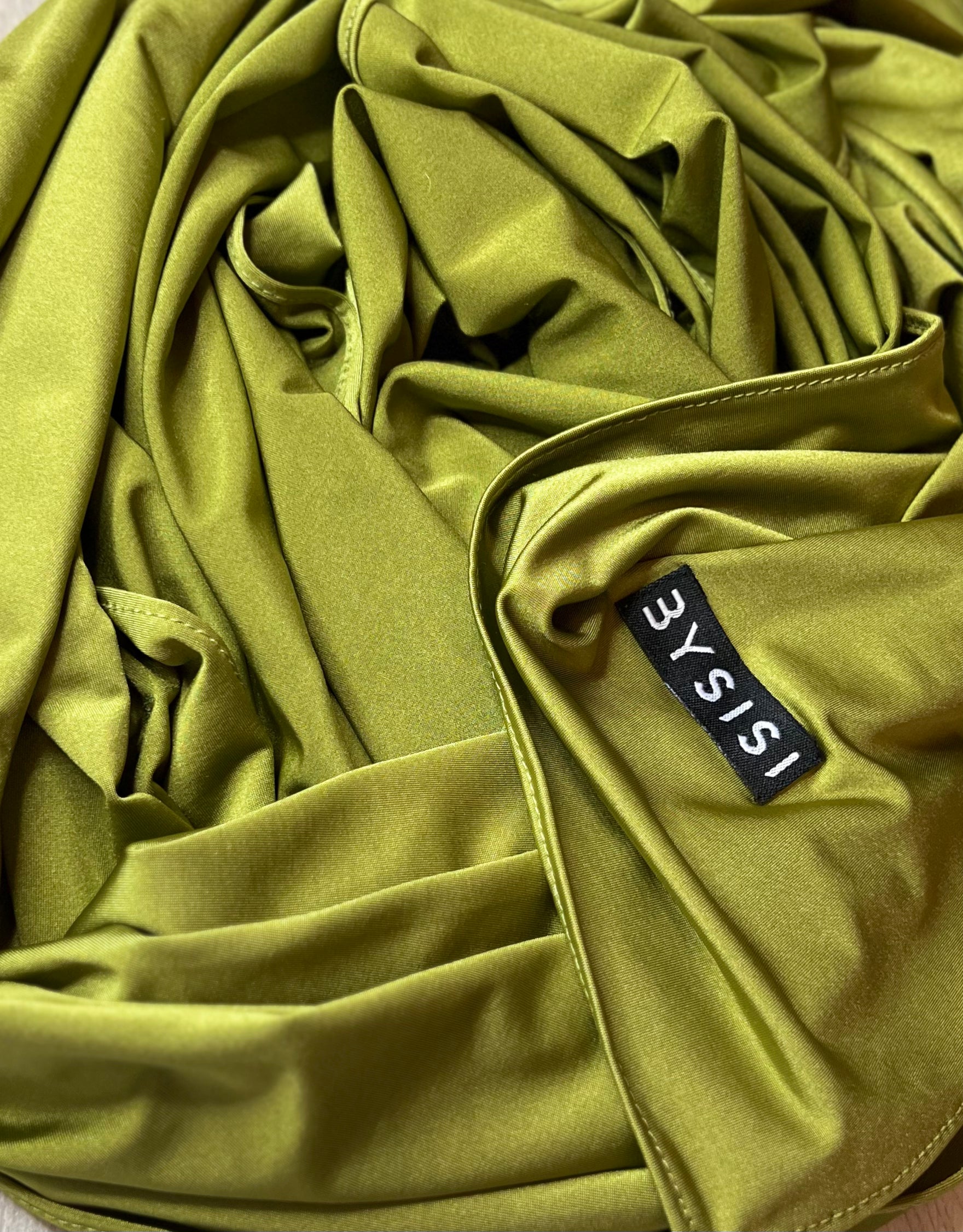 Satin Jersey in Lime - BYSISI