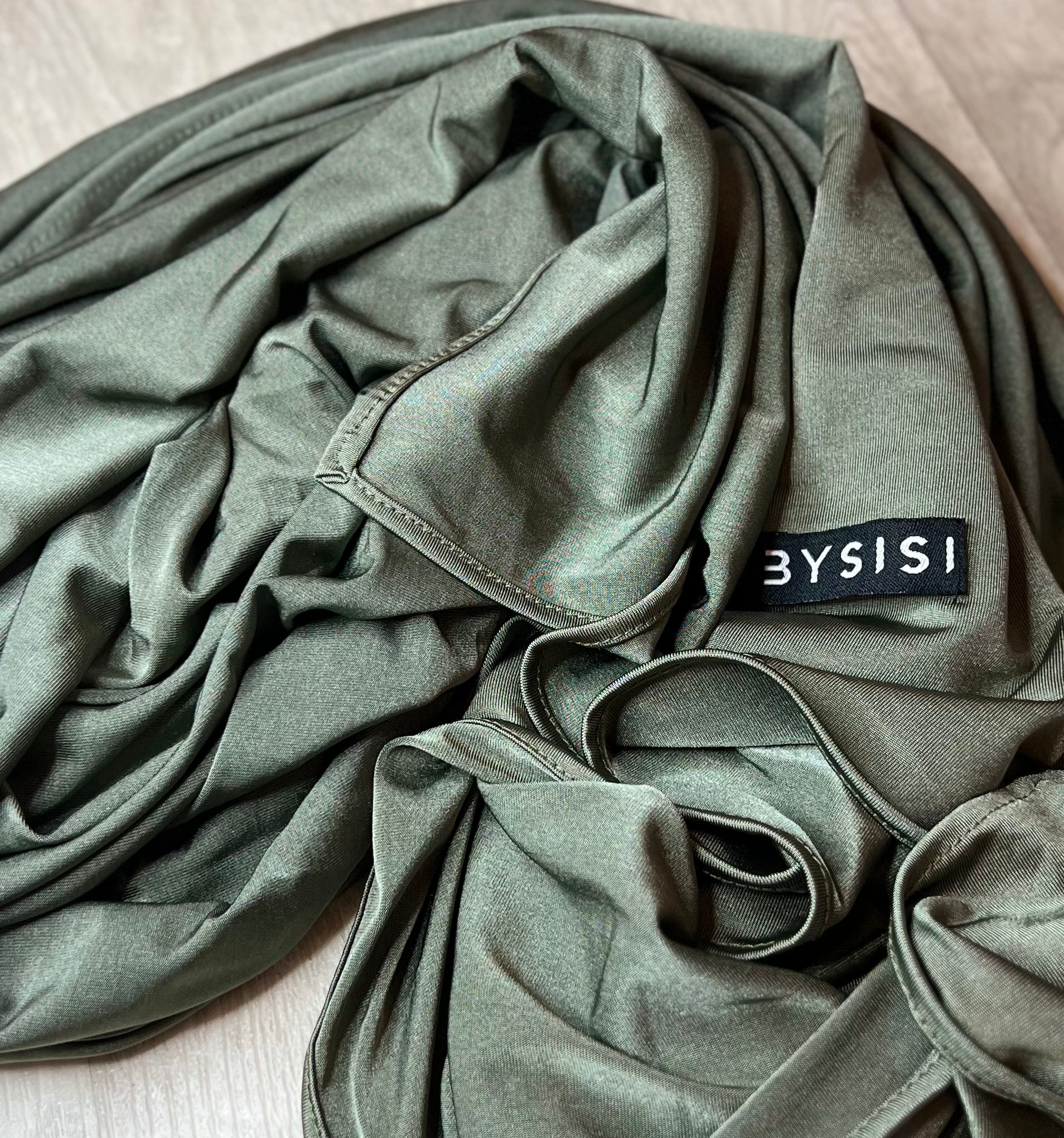 Satin Jersey in Mossgreen - BYSISI