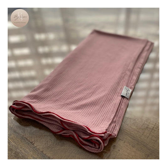 Ribbed Jersey Scarf Pink - Bysisi