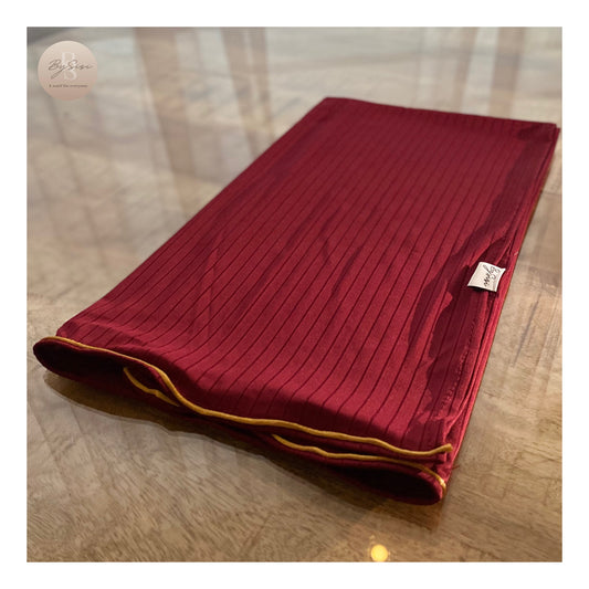 Ribbed Jersey Scarf Bordeaux - Bysisi